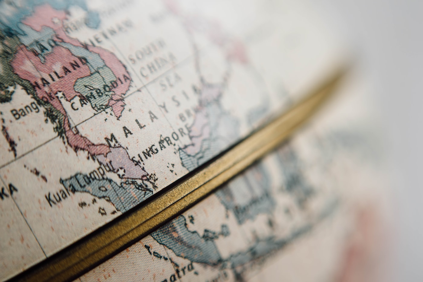 Close-up of a world globe